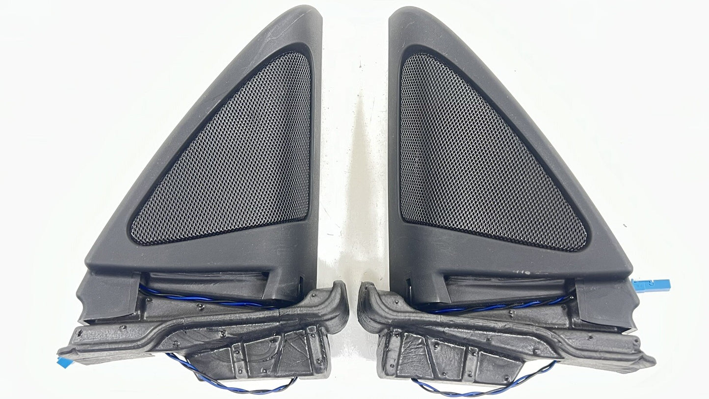 15-20 BMW M4 F82 F83 LEFT & RIGHT DOOR PANEL CORNER TWEETER SPEAKER PAIR OEM