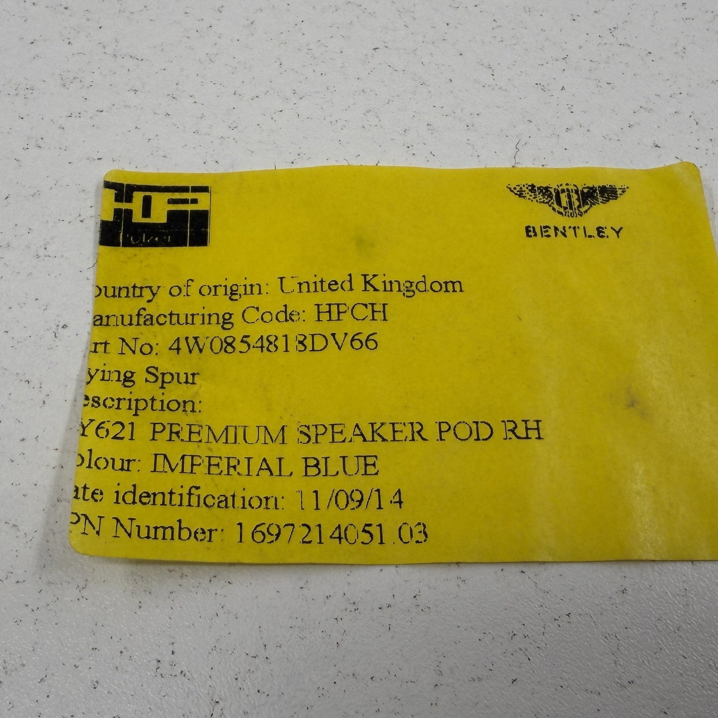 2014-2018 Bentley Flying Spur Naim Premium Sound Rear Subwoofer Set OEM