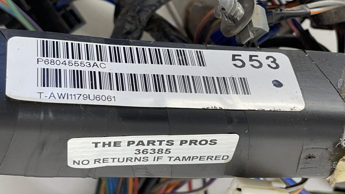 2009 DODGE RAM 2500 DASHBOARD DASH INSTRUMENT PANEL WIRE HARNESS 68045553AC OEM