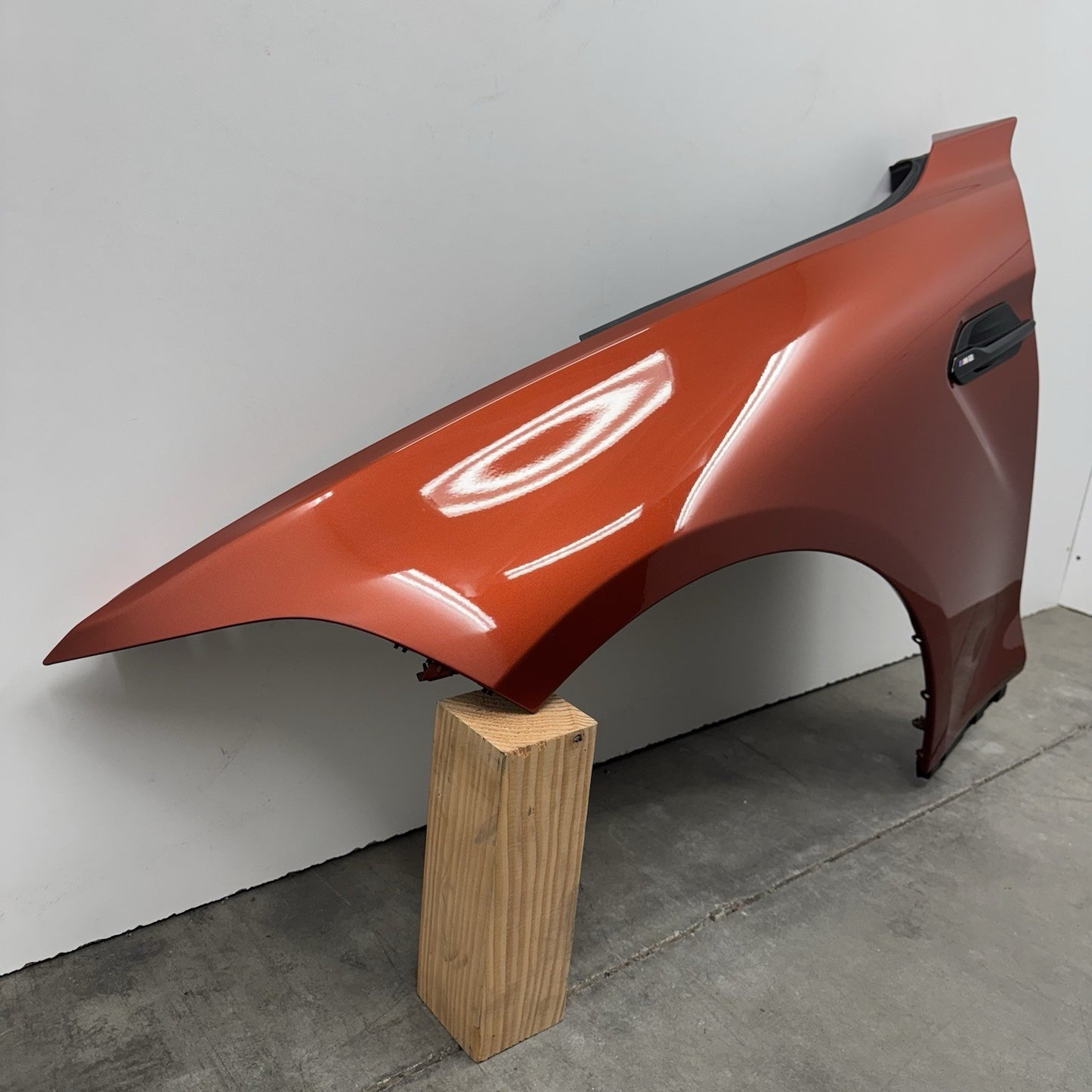 16-21 BMW M2 F87 Driver Left Front Fender Panel W/ Emblem Sunset Orange OEM