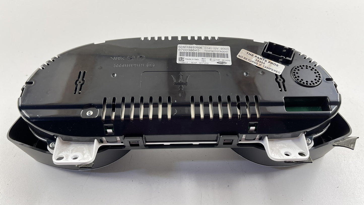 2018 MASERATI QUATTROPORTE SPEEDOMETER INSTRUMENT GAUGE CLUSTER 36K MILES OEM