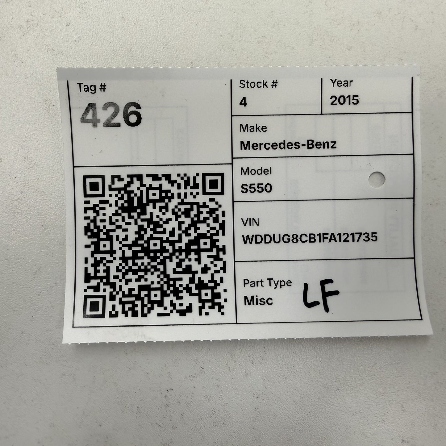 2014-2015 Mercedes-Benz S550 S63 W222 Driver Left Front Seat Airbag Air Bag OEM