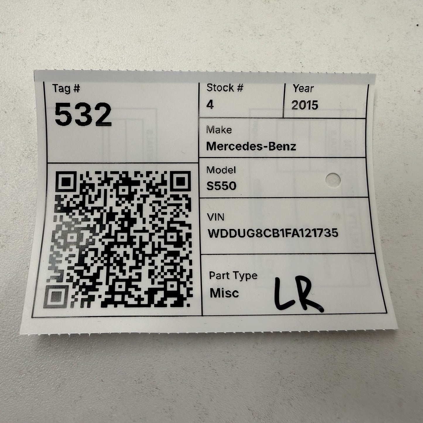 2014-2017 Mercedes S550 W222 Left Rear ABS Wheel Speed Brake Wear Sensor Set OEM