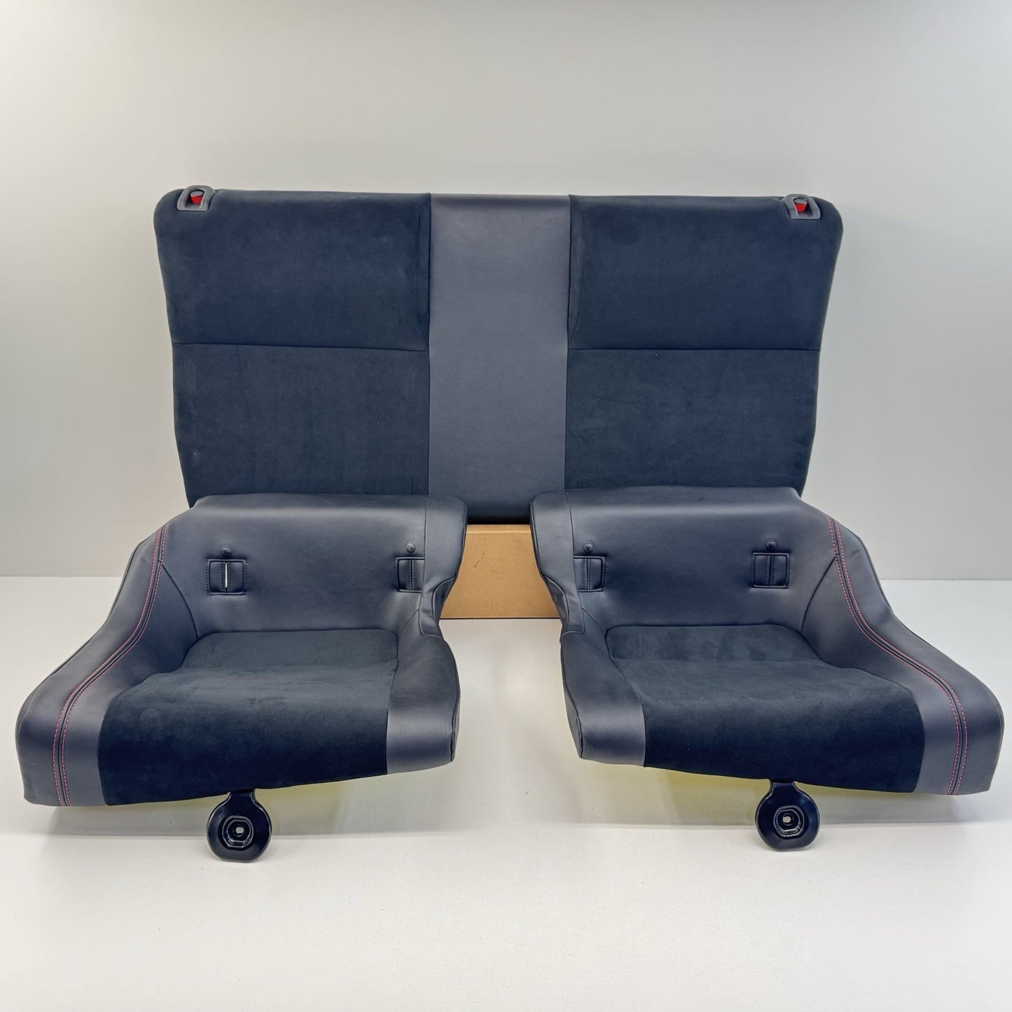 13-20 Subaru BRZ Limited Suede Black W/ Red Stitching Rear Seat Cushion Set OEM