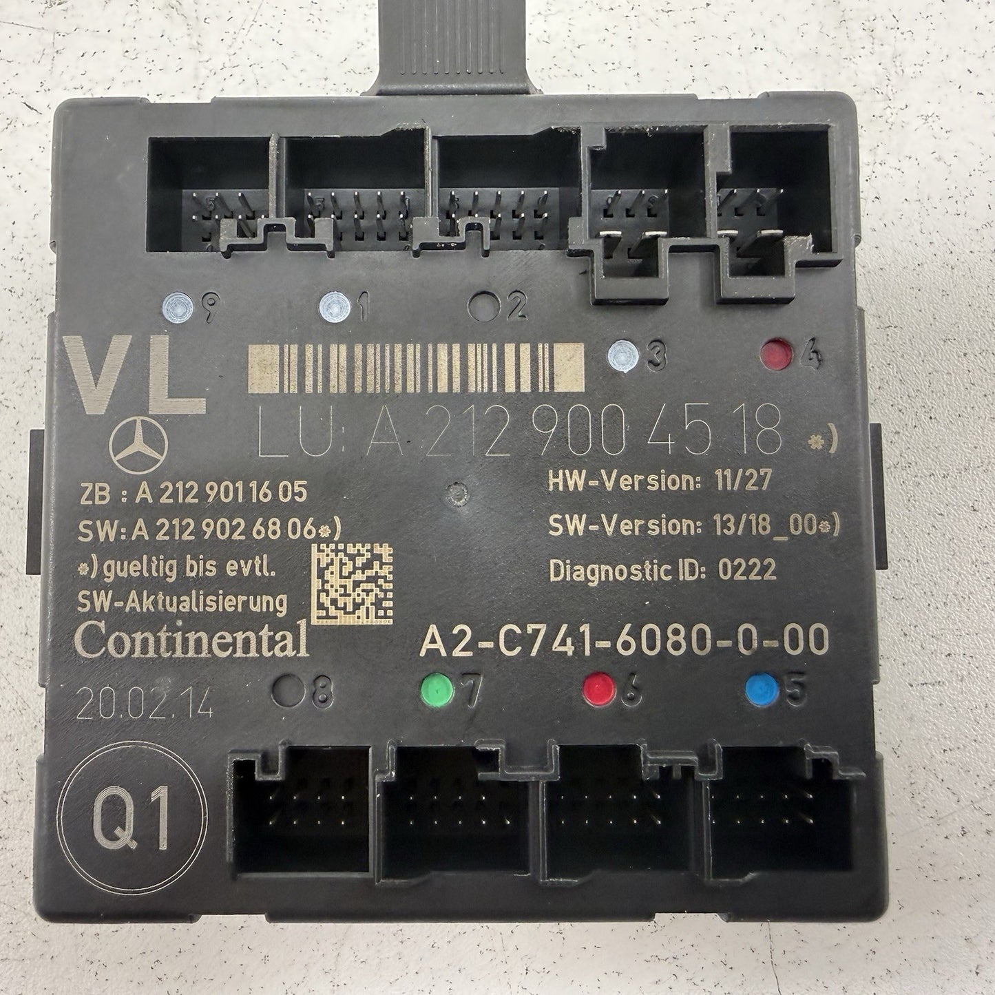 12-18 Mercedes W218 CLS550 Driver Left Front Door Control Module 2129004518 OEM