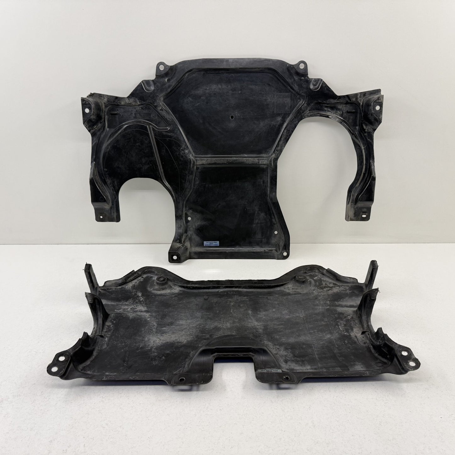 2008-2014 Mercedes C250 W204 Under Engine Splash Guard Shield Panel Pair OEM