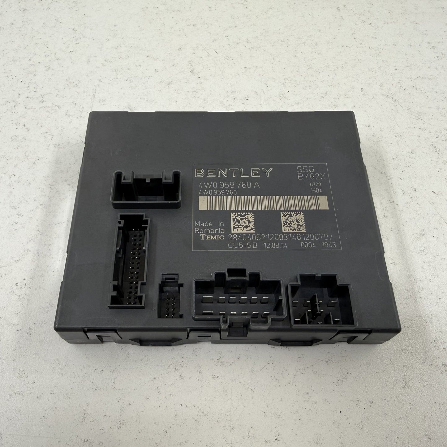 14-18 Bentley Flying Spur Seat Control Module Backrest Adjustment 4W0959760A OEM