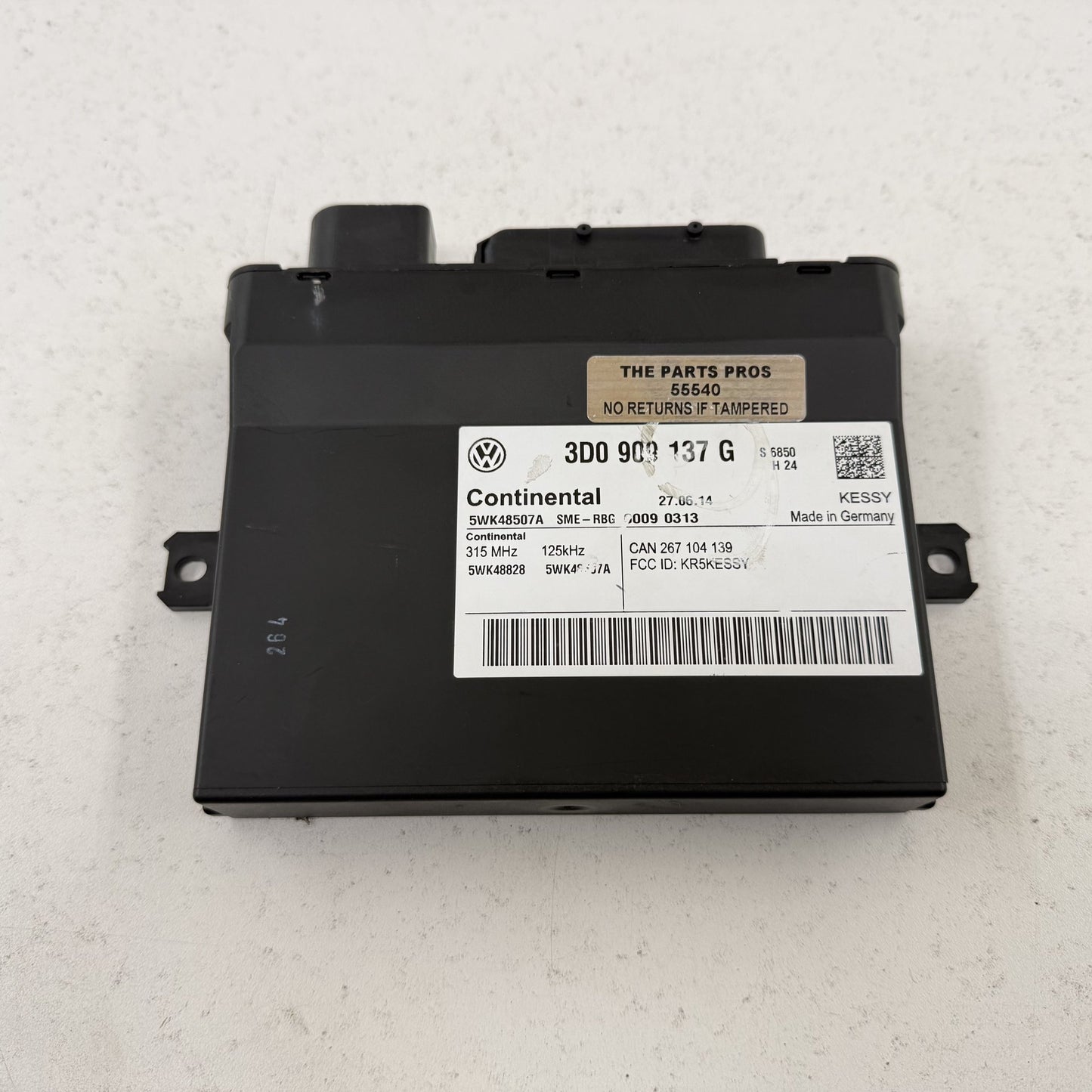 2014-2018 Bentley Flying Spur Kessy Keyless Entry 315MHz Module 3D0909137G OEM