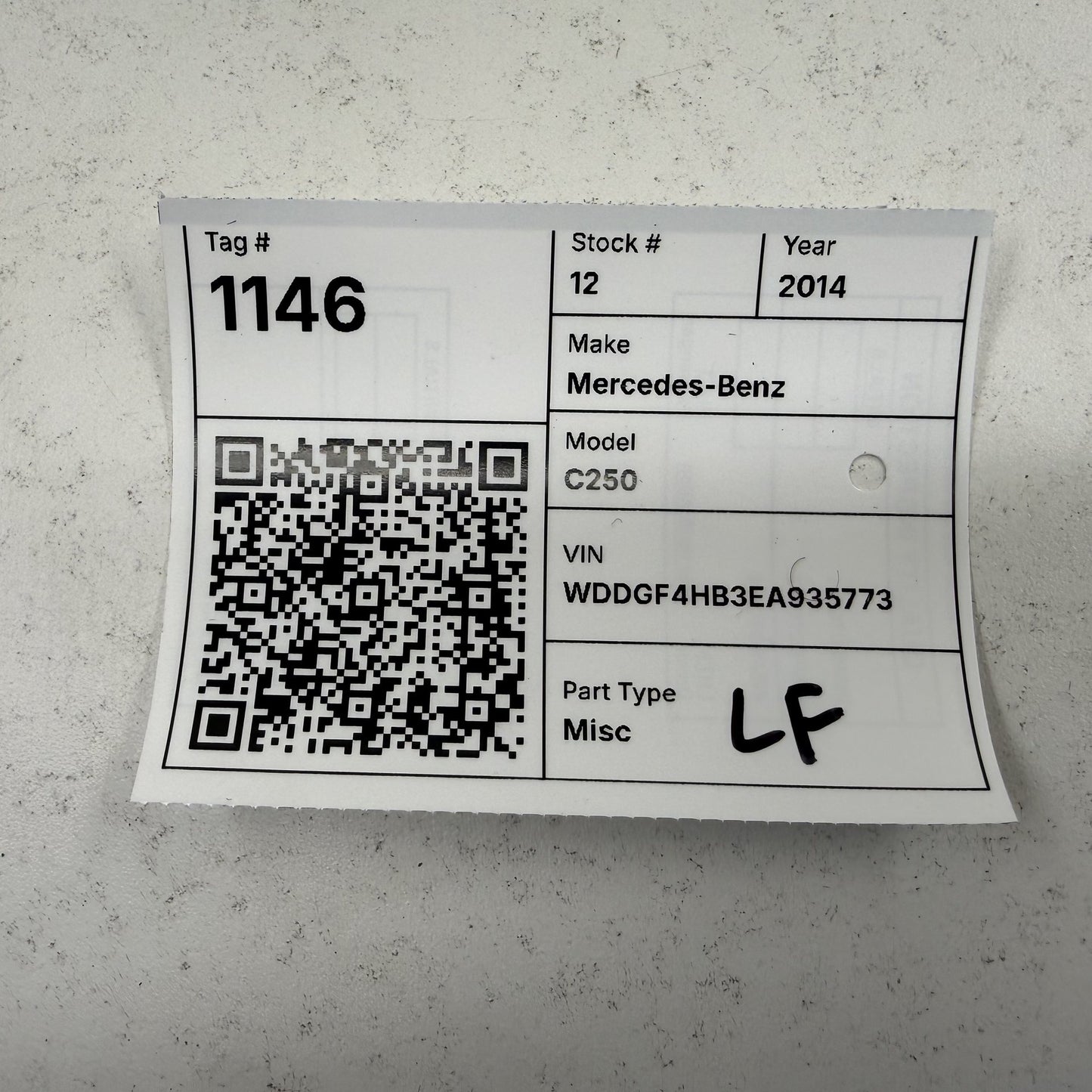 2008-2014 Mercedes-Benz C250 W204 Driver Left Front Door Lock Latch Actuator OEM