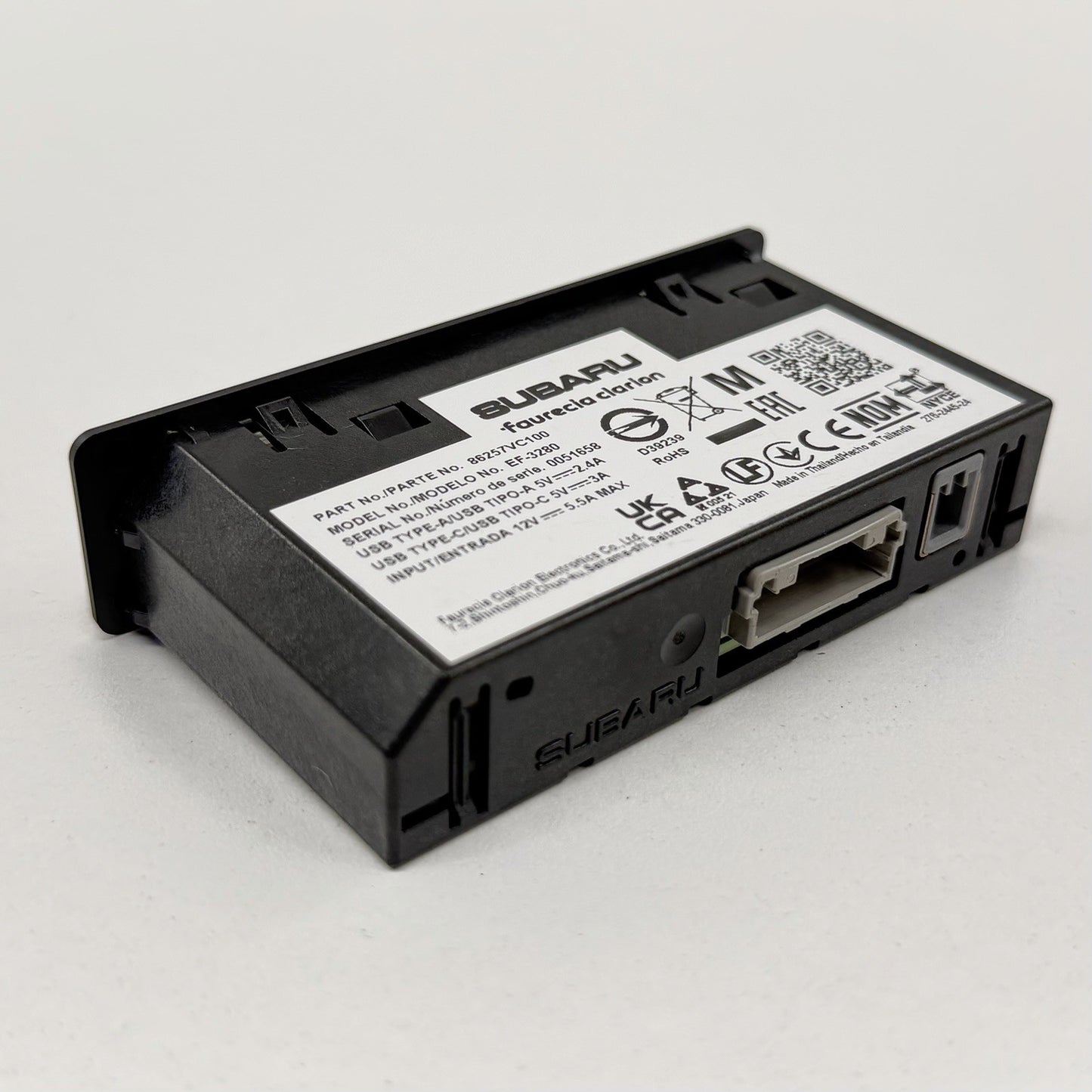 24-25 Subaru WRX Auxiliary Aux USB Jack Input Port Module 86257VC100 OEM