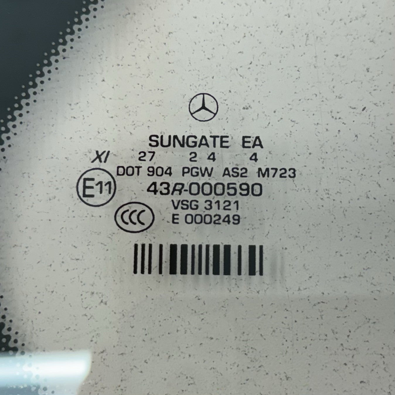 14-20 Mercedes W222 S550 Passenger Right Rear Door Quarter Vent Window Glass OEM