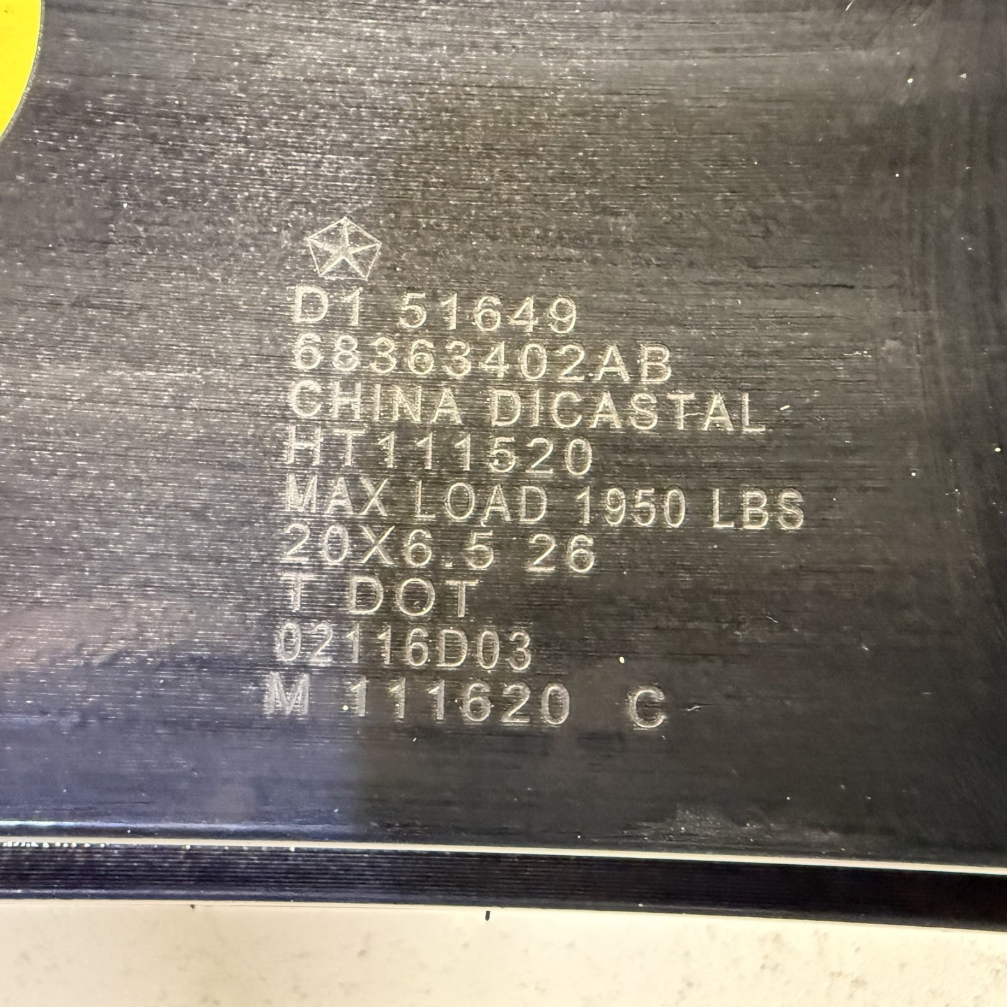 2018-2024 Dodge Durango SRT 20" 20x6.5 Emergency Spare Tire Wheel Rim Donut OEM