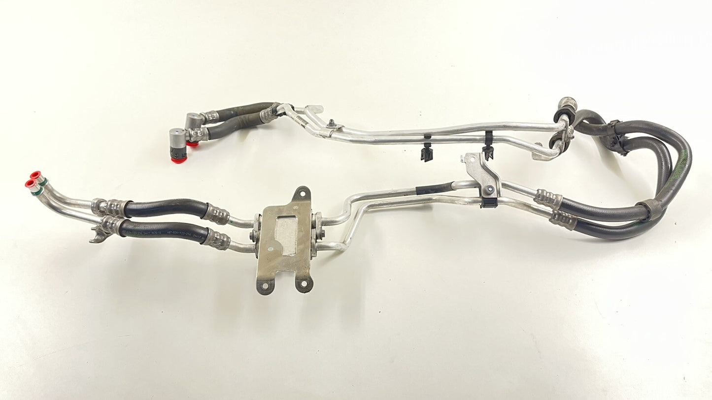 15-21 BMW M2 M3 M4 TRANSMISSION OIL COOLER COOLING LINE PIPE HOSE W/ BLOCK OEM