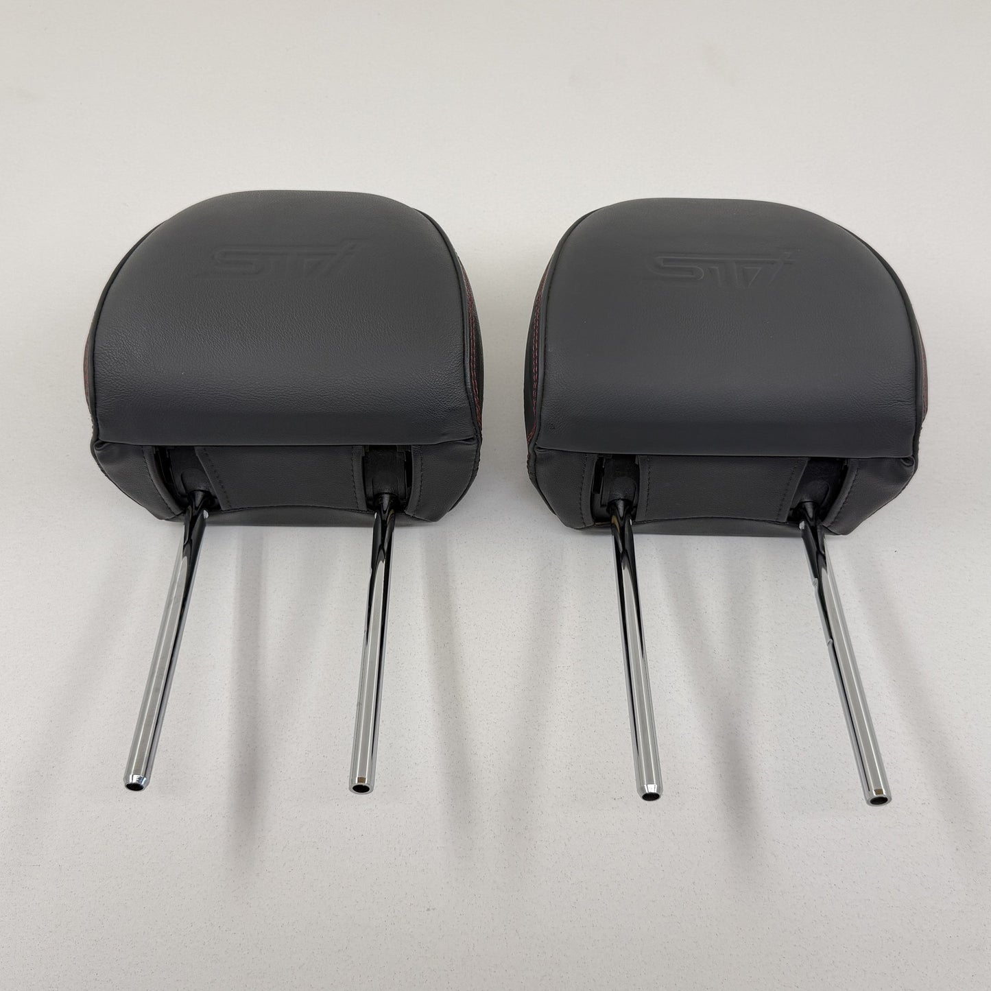 2015-2021 Subaru WRX STI Front Seat Headrest Head Rest Pair Leather OEM