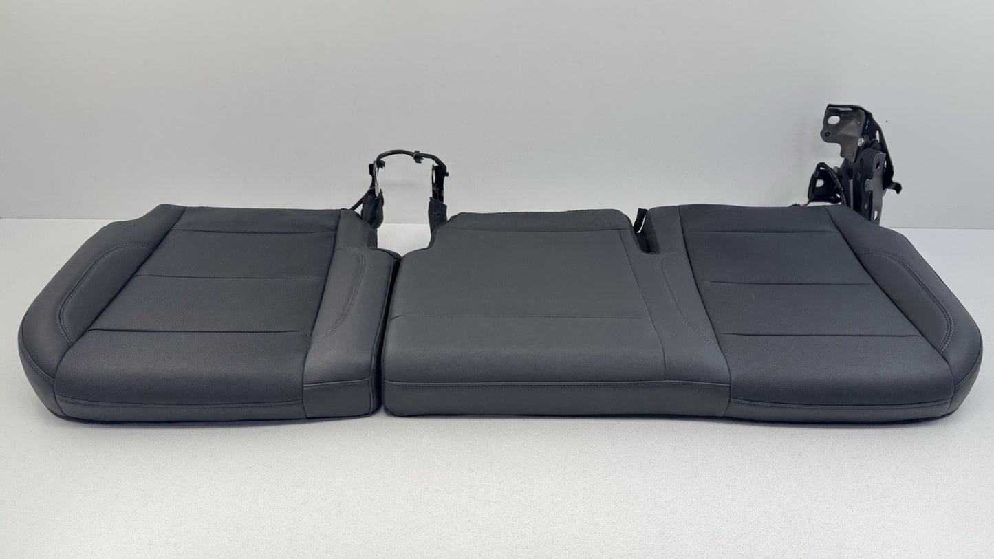 24-25 Silverado 2500 3500 Rear Lower Bottom Seat Cushion Set Leather Black OEM