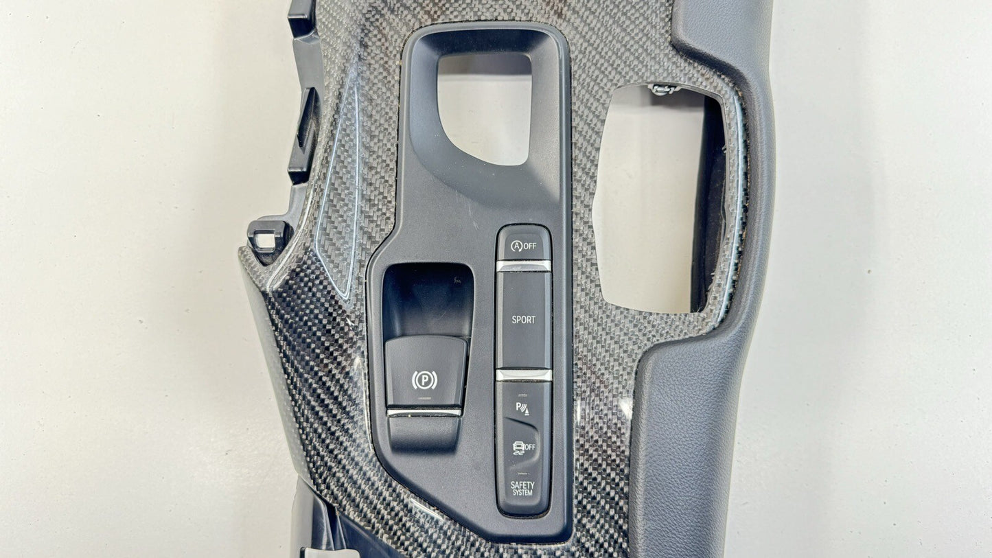 20-23 TOYOTA SUPRA CENTER CONSOLE SURROUND COVER PANEL TRIM W/ ARMREST OEM