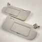 14-20 INFINITI Q50 LEFT RIGHT SUNVISOR SUN VISOR SHADE PAIR CLOTH BEIGE OEM