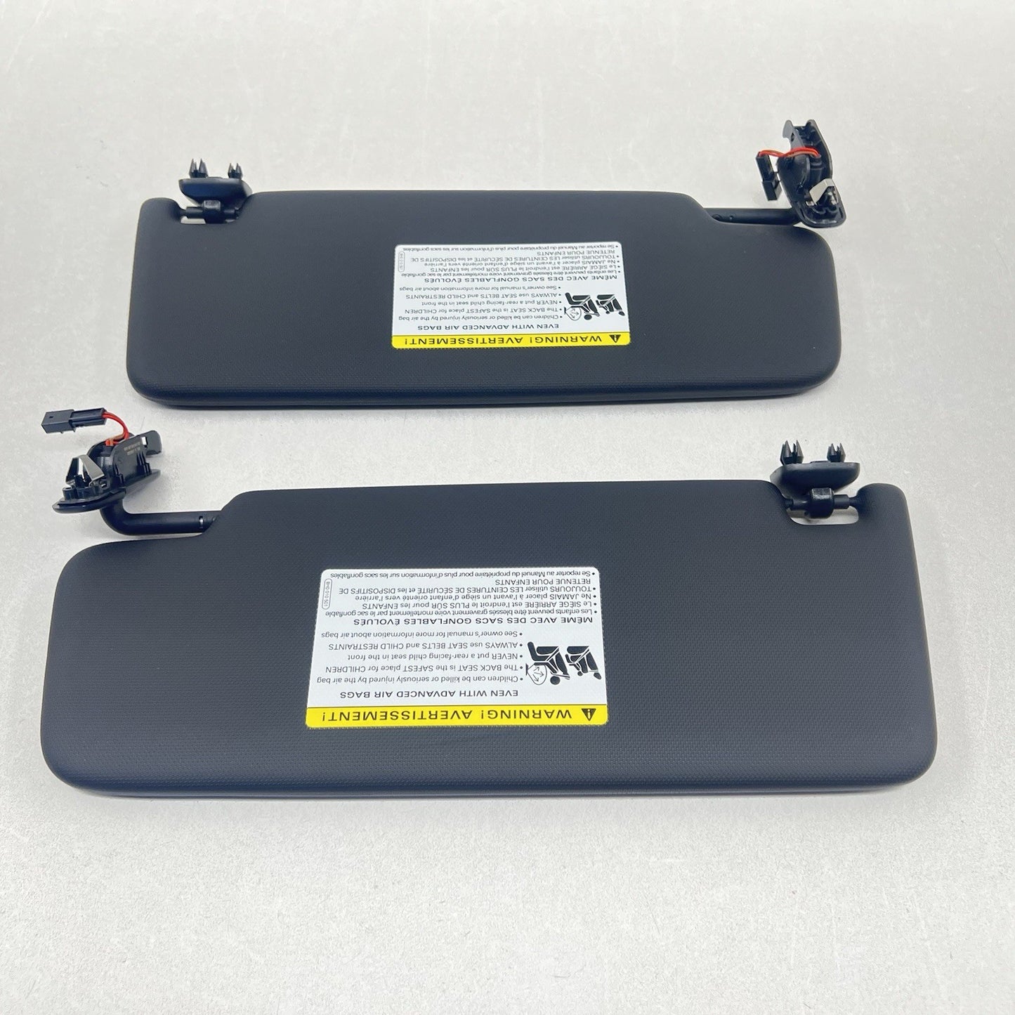 20-24 AUDI A4 S4 LEFT AND RIGHT FRONT SUNVISOR SUN VISOR SHADE PAIR BLACK OEM