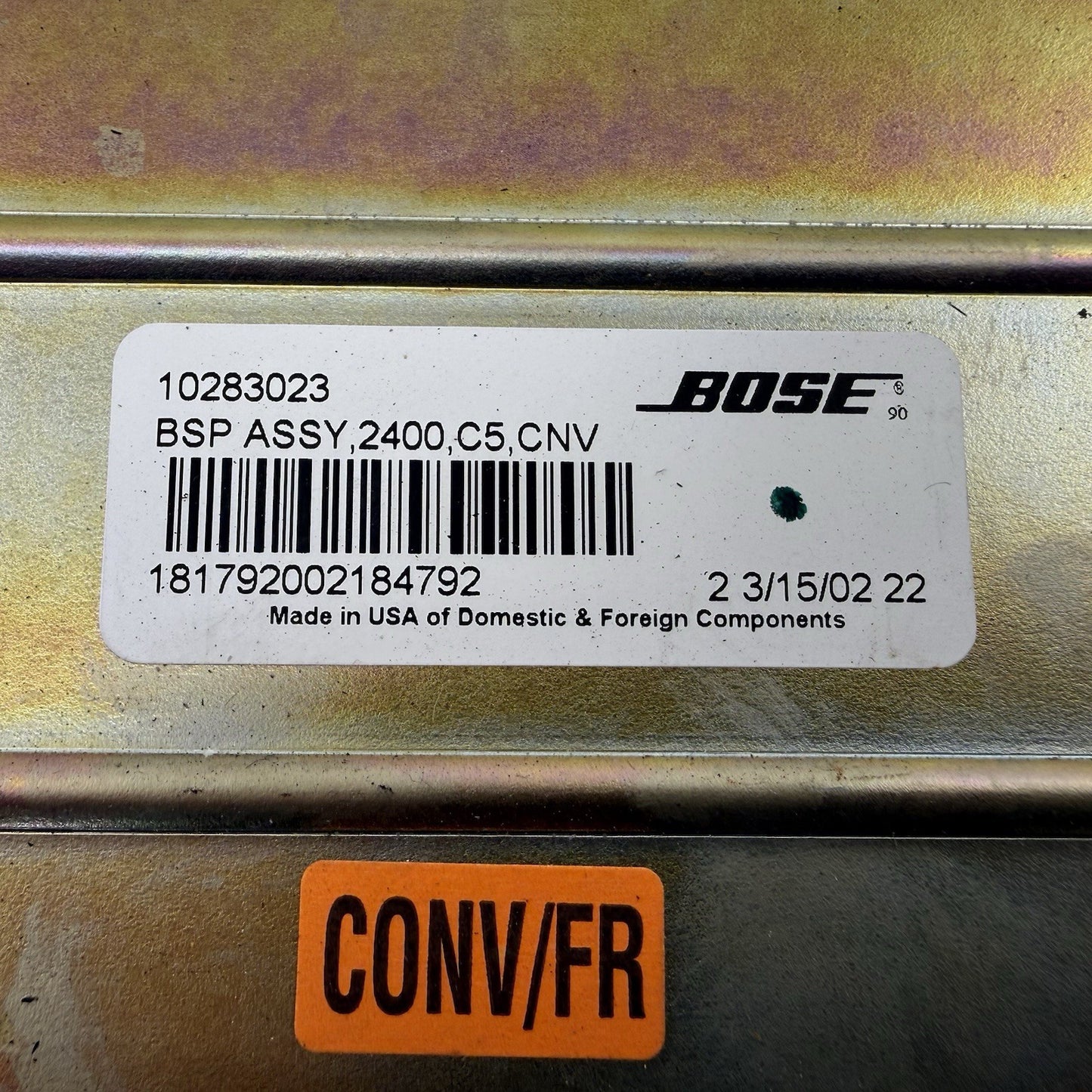 97-04 Chevrolet Corvette C5 Bose Radio Audio Sound Amplifier Amp 10283023 OEM