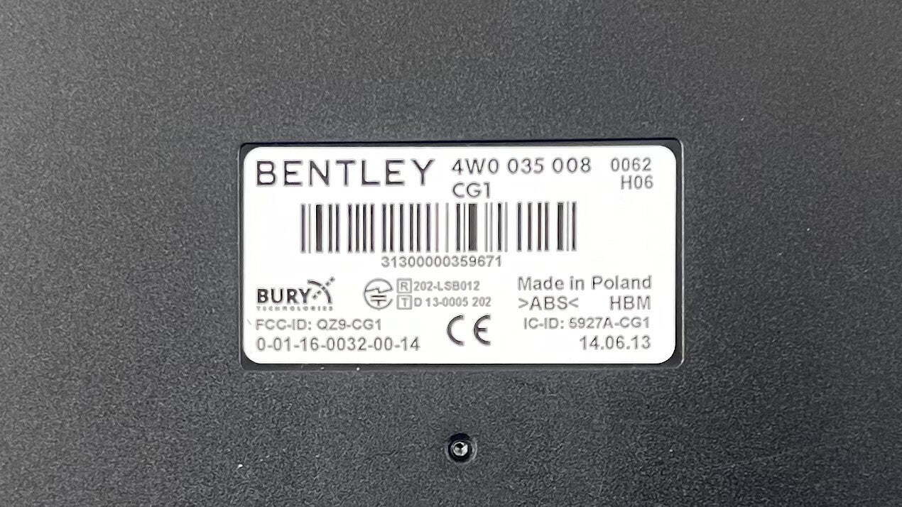 13-18 BENTLEY FLYING SPUR REMOTE CONTROL CARGATE MODULE ECU 4W0 035 008 OEM