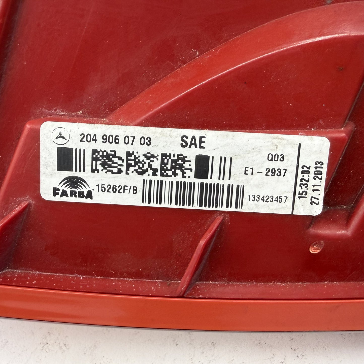 2012-2014 Mercedes C250 W204 Passenger Right Rear Taillight Tail Light Lamp OEM