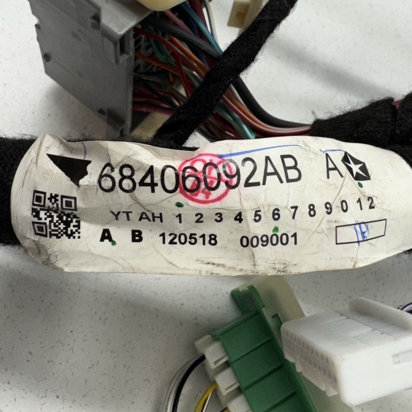 19-20 Dodge Charger Dashboard Dash Instrument Panel Wire Harness 68406092AB OEM