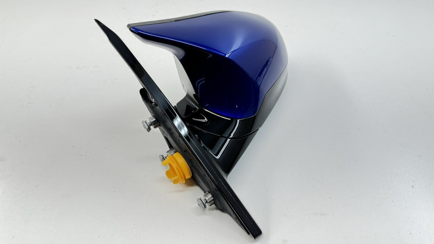 15-20 BMW M4 F82 Driver Left Door Mirror W/ Blind Spot San Marino Blue OEM