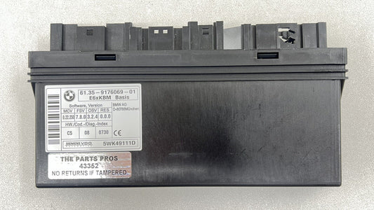 06-10 BMW M6 E63 E64 BODY CONTROL MODULE BCM 9176069 OEM