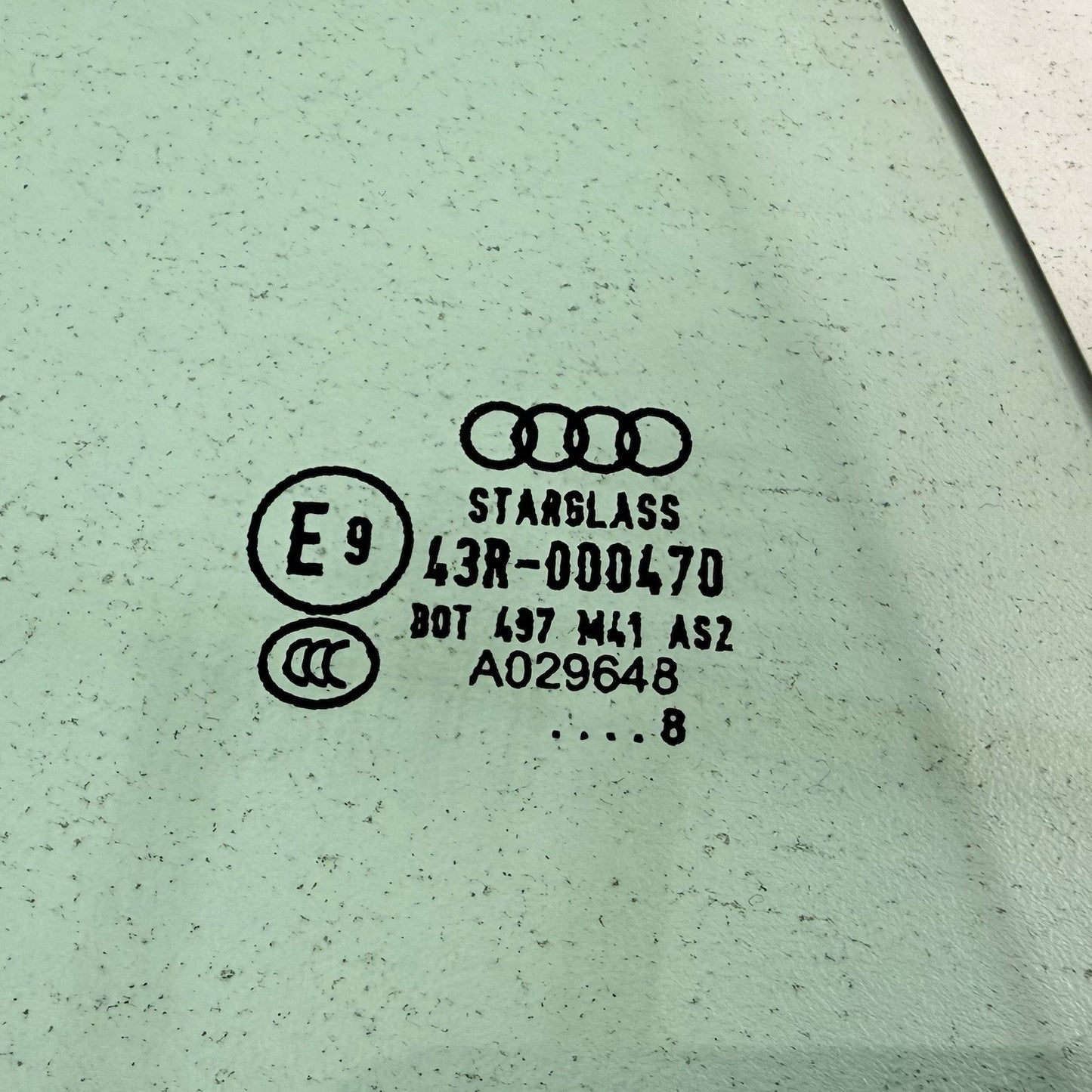 08-15 Audi TT Convertible Driver Left Door Glass Window OEM