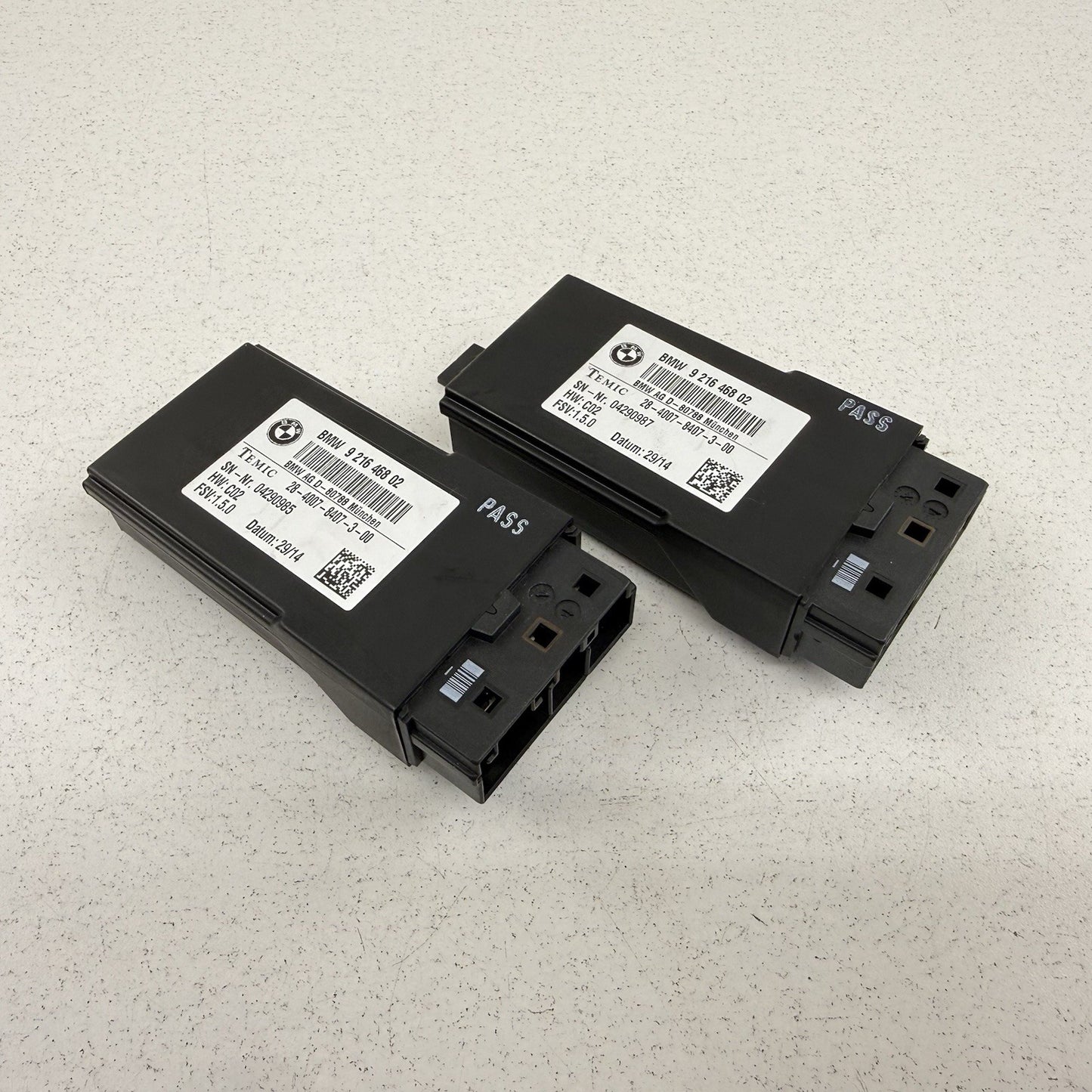 12-18 BMW F30 F80 M3 Front Heated Seat Control Module Pair 9216468 OEM