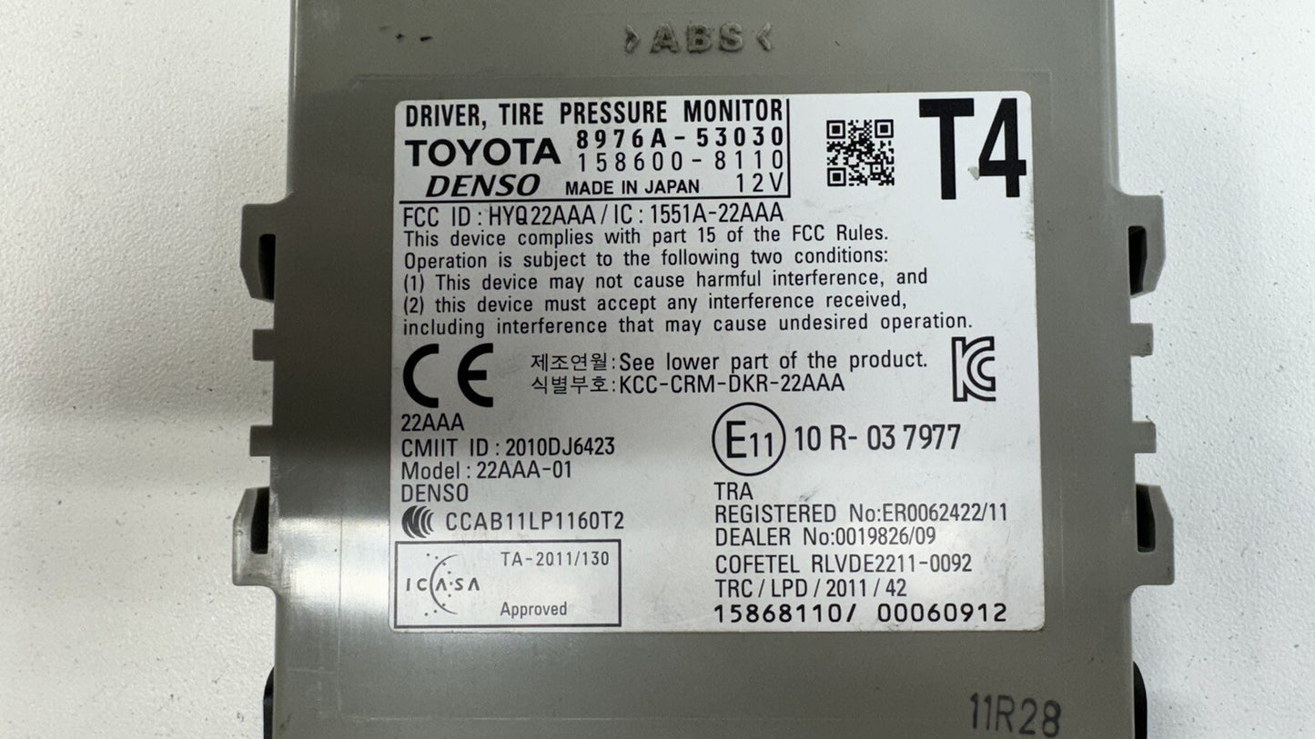 15-23 LEXUS RC F DRIVER TPMS TIRE PRESSURE MONITOR SENSOR MODULE 8976A-53030 OEM
