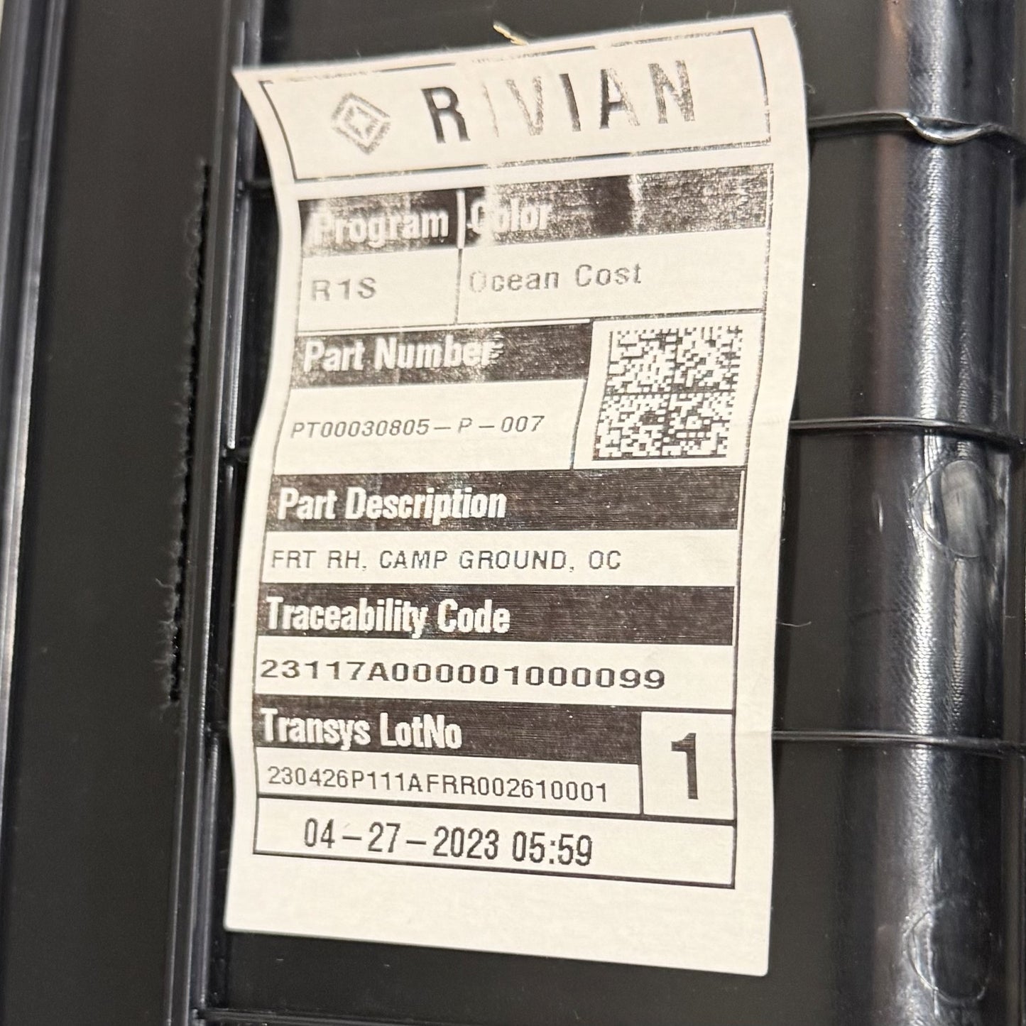 2022-2024 Rivian R1S Passenger Right Front Seat Ocean Coast Leather OEM