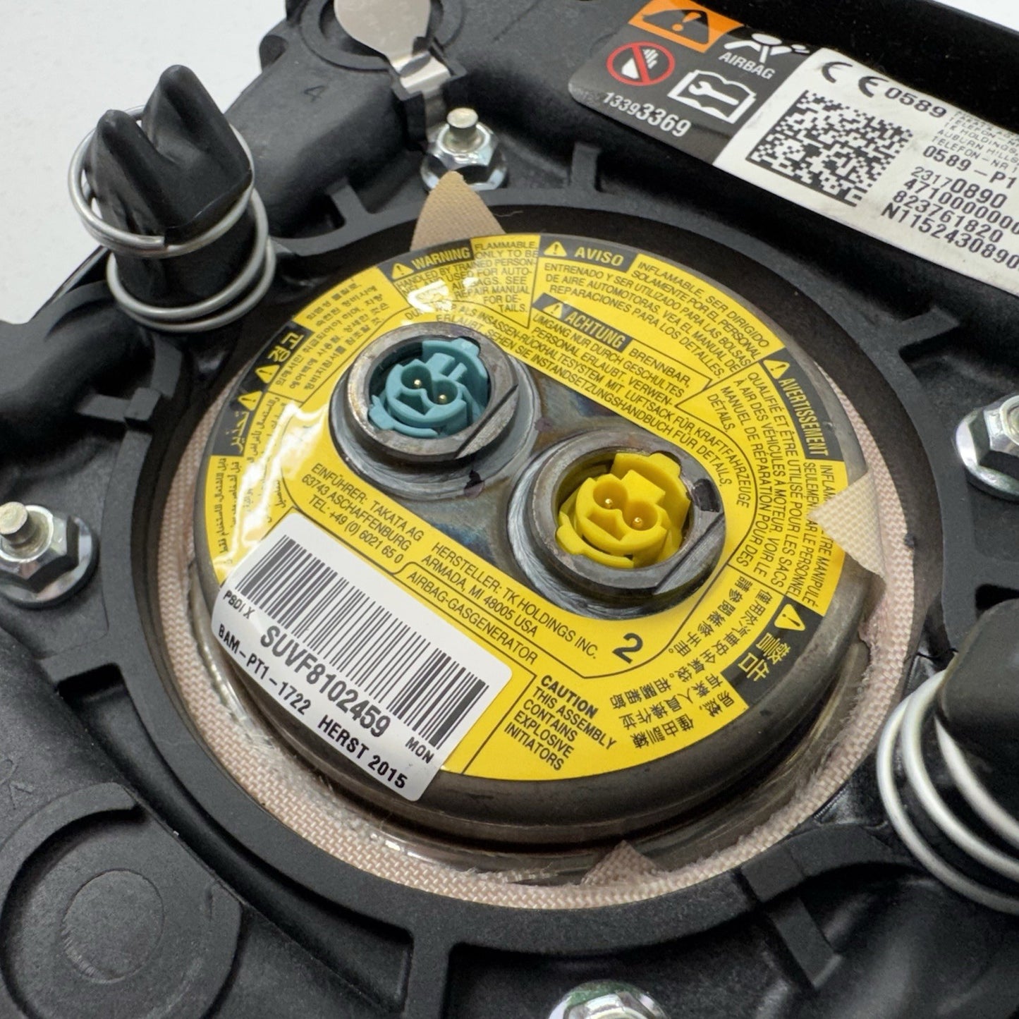 12-15 Chevrolet Camaro ZL1 SS Driver Steering Wheel Airbag Air Bag SRS OEM