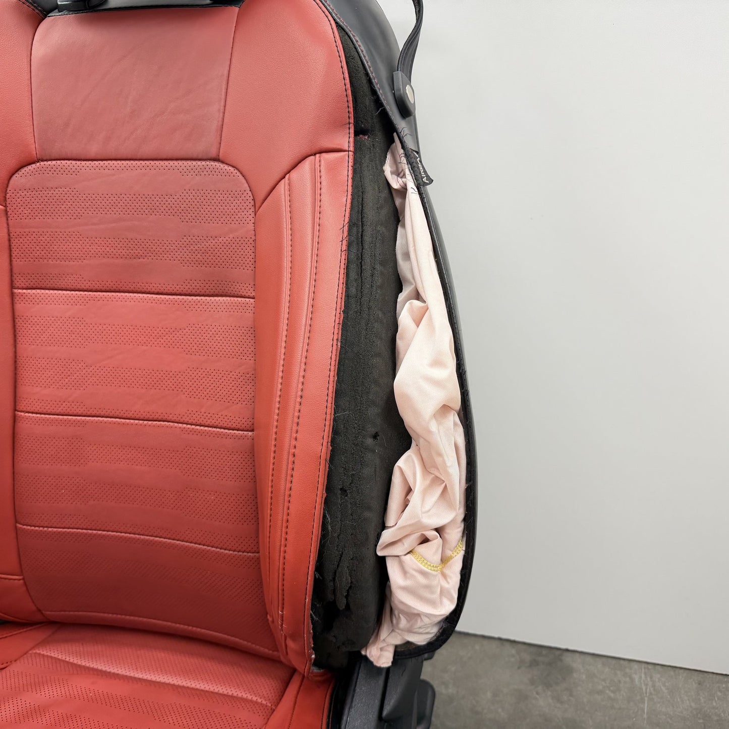 2015-2017 Ford Mustang GT Premium Front Seat Pair Leather Red Line OEM