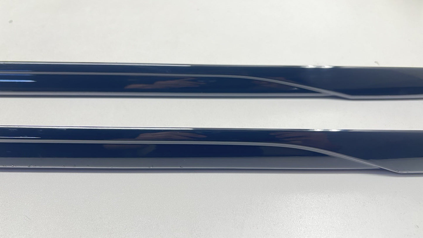 18-24 AUDI A4 S-LINE LEFT AND RIGHT SIDE SKIRT ROCKER PANEL EXTENSION PAIR OEM
