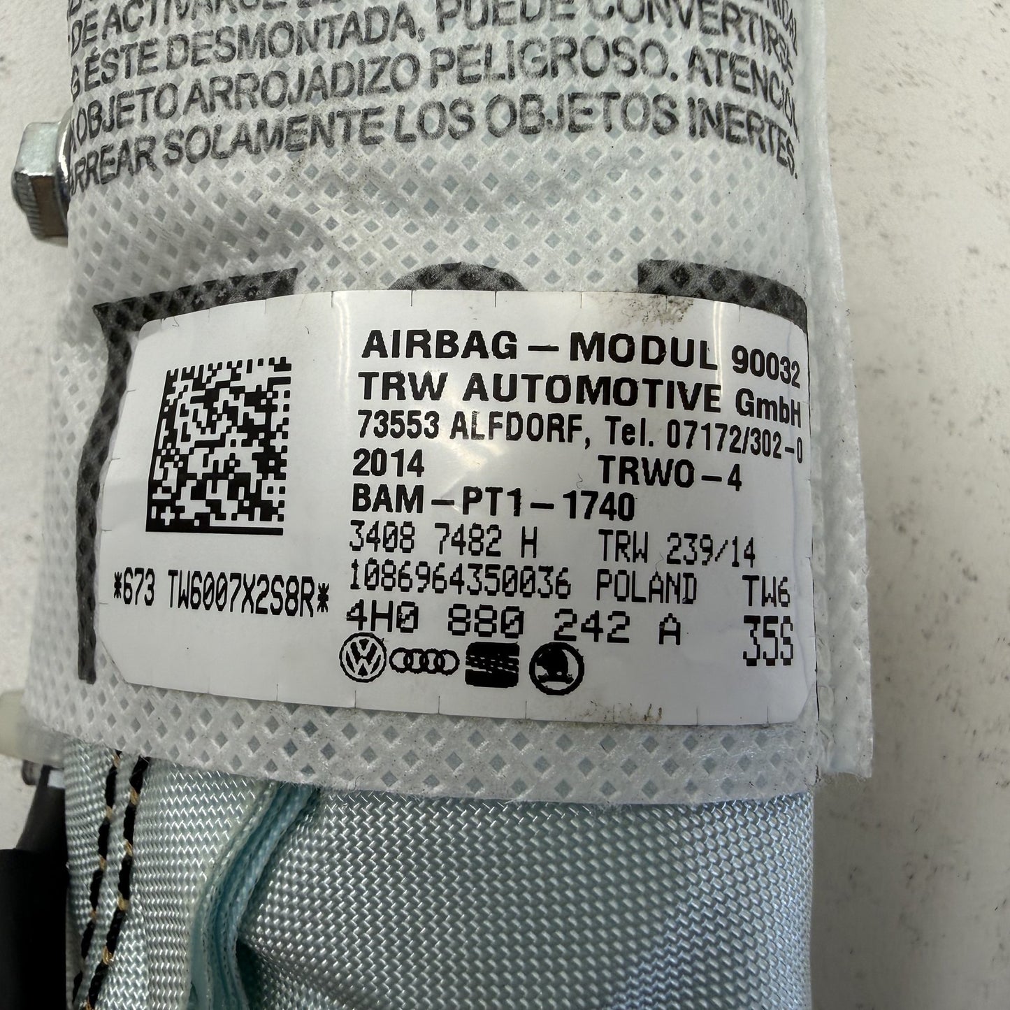 2014-2018 Bentley Flying Spur Passenger Right Front Seat Airbag Air Bag OEM