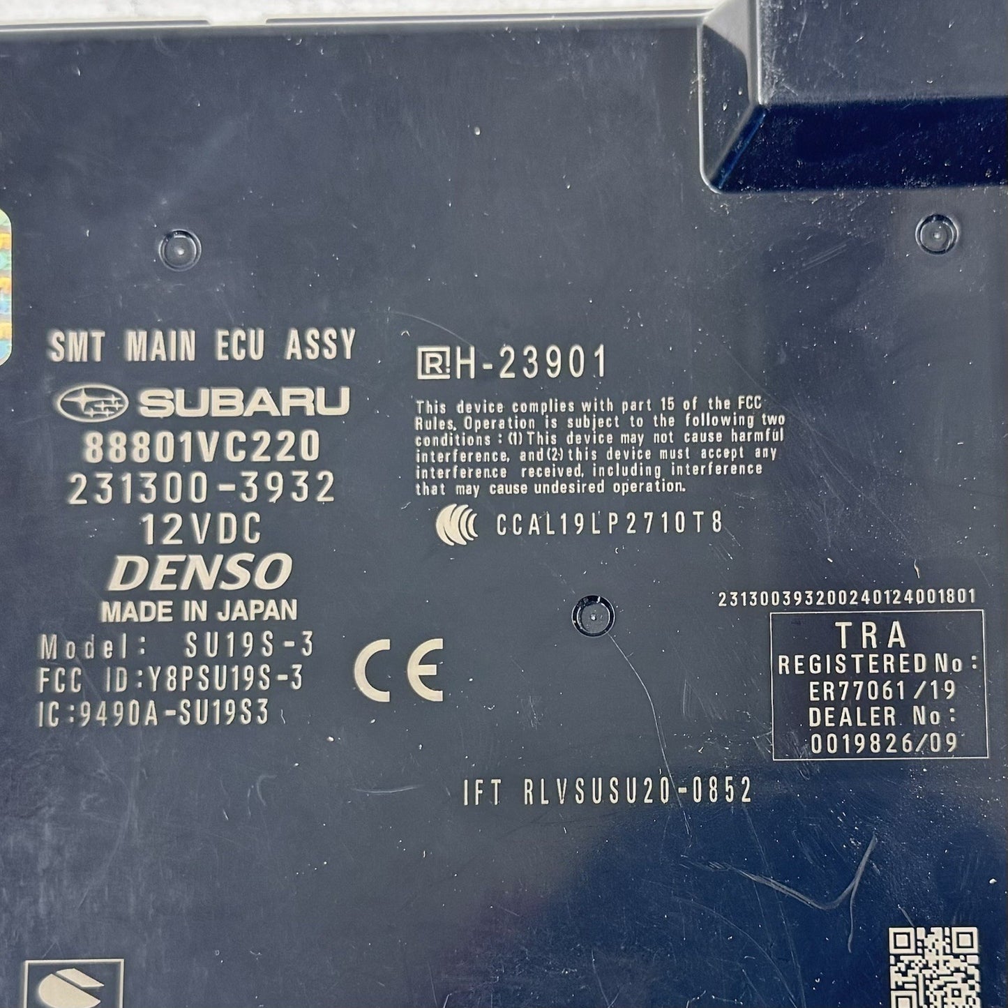 2024 Subaru WRX Anti Theft Keyless Entry SMT Main ECU Control Module 88801VC220