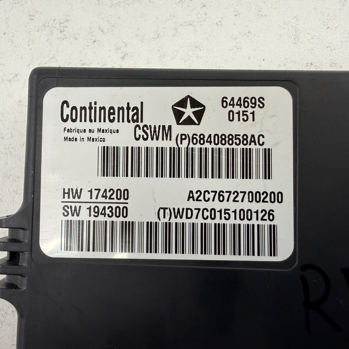 2018-2026 Dodge Durango Right Front Heated Seat Control Module 68408858AC OEM