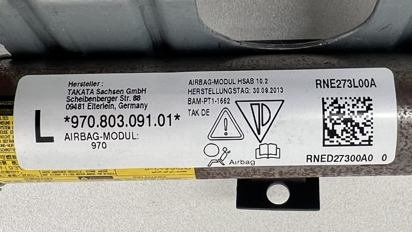 10-16 PORSCHE PANAMERA LEFT CURTAIN ROOF AIRBAG AIR BAG SRS 970.803.091.01 OEM