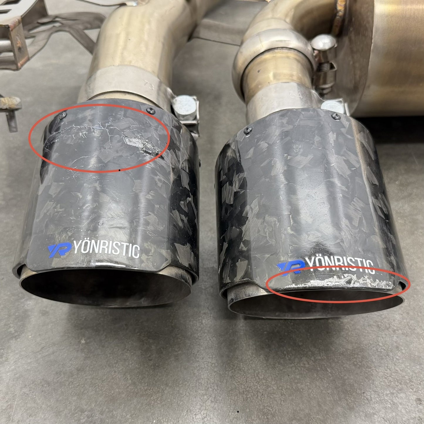 BMW M3 M4 G80 G82 Yonristic Vanta Edition Valved Catback Exhaust Carbon Tips