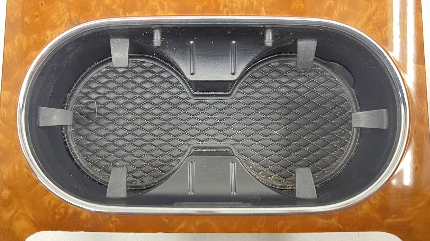 13-18 BENTLEY FLYING SPUR FRONT CENTER CONSOLE CUP HOLDER PANEL TRIM OEM