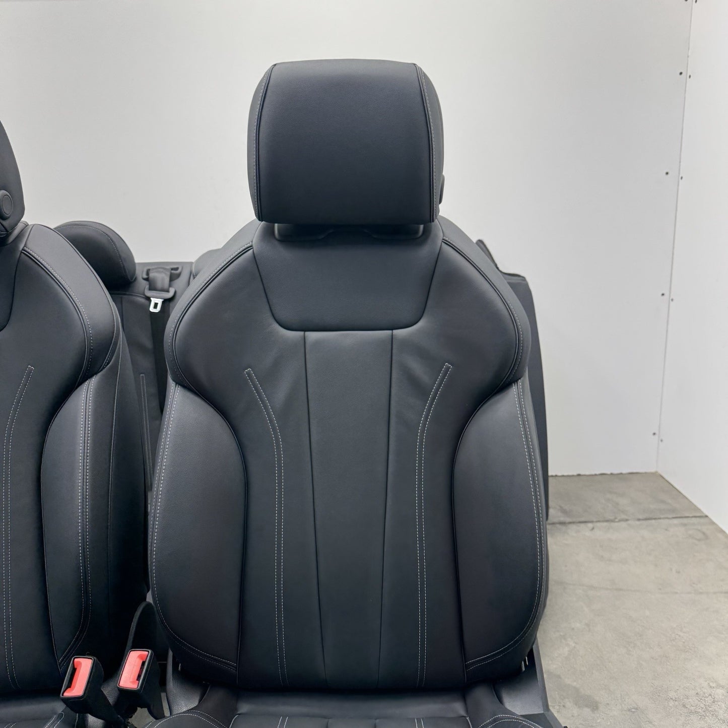 20-24 Audi A4 S-Line Bucket Seat Set Front & Rear Leather Black OEM