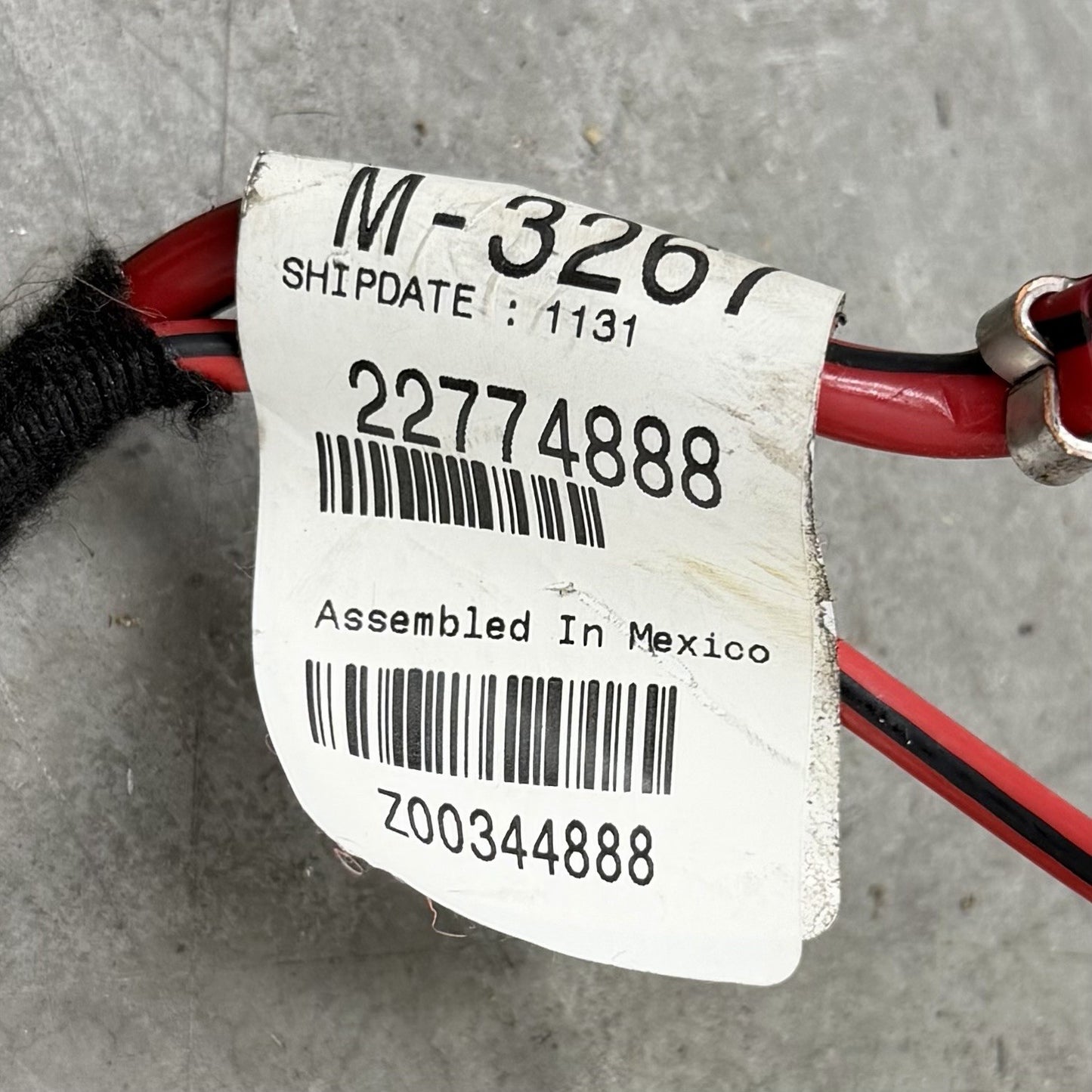 2011 Chevrolet Camaro SS Chassis Main Body Wiring Wire Harness 22774888 OEM