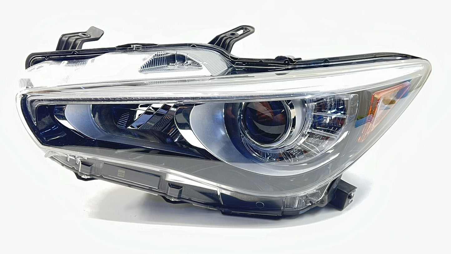 14-17 INFINITI Q50 DRIVER LEFT FRONT HEADLIGHT HEAD LIGHT LAMP NON ADAPTIVE OEM