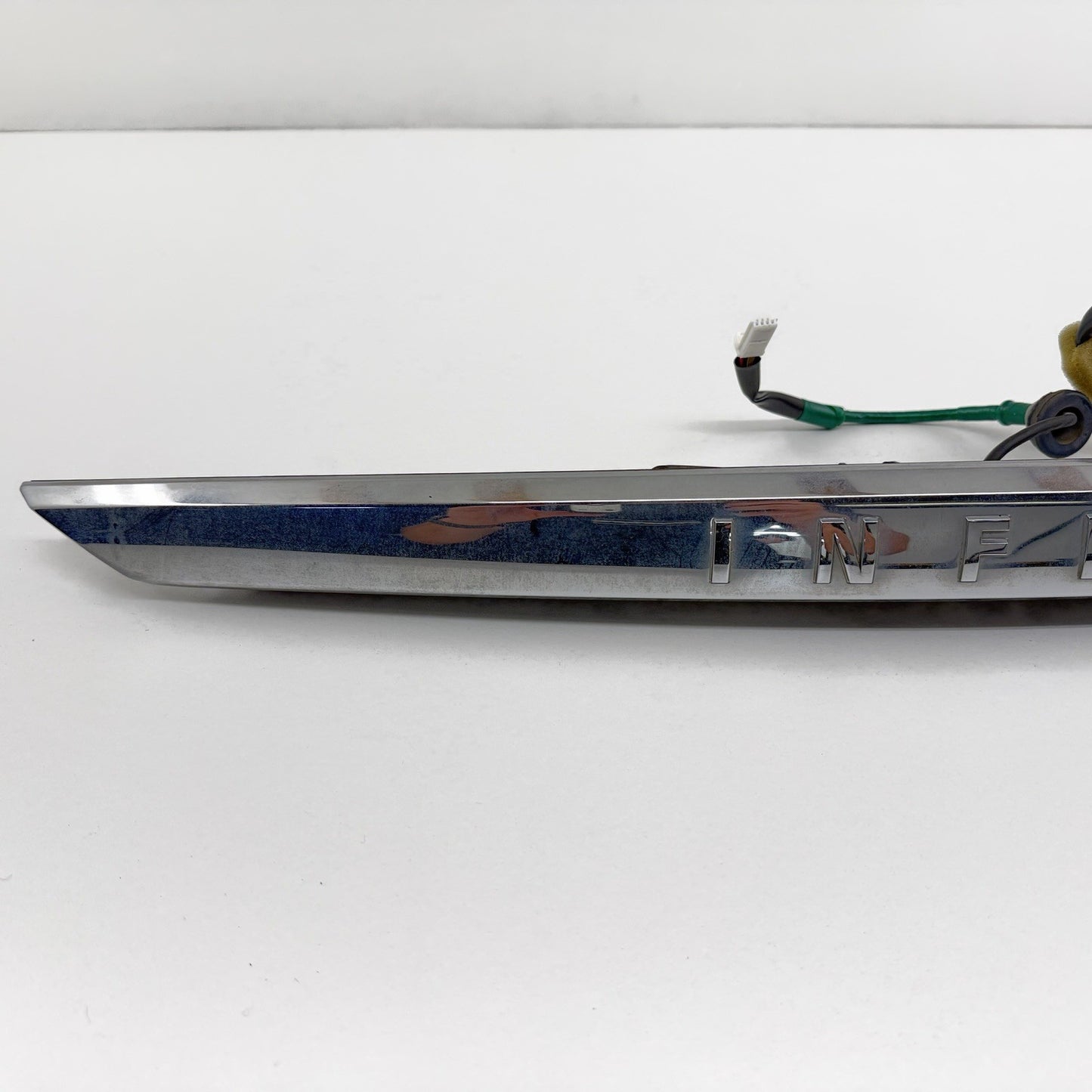14-17 Infiniti Q50 Chrome License Plate Light Trunk Trim Moulding W/ Camera OEM