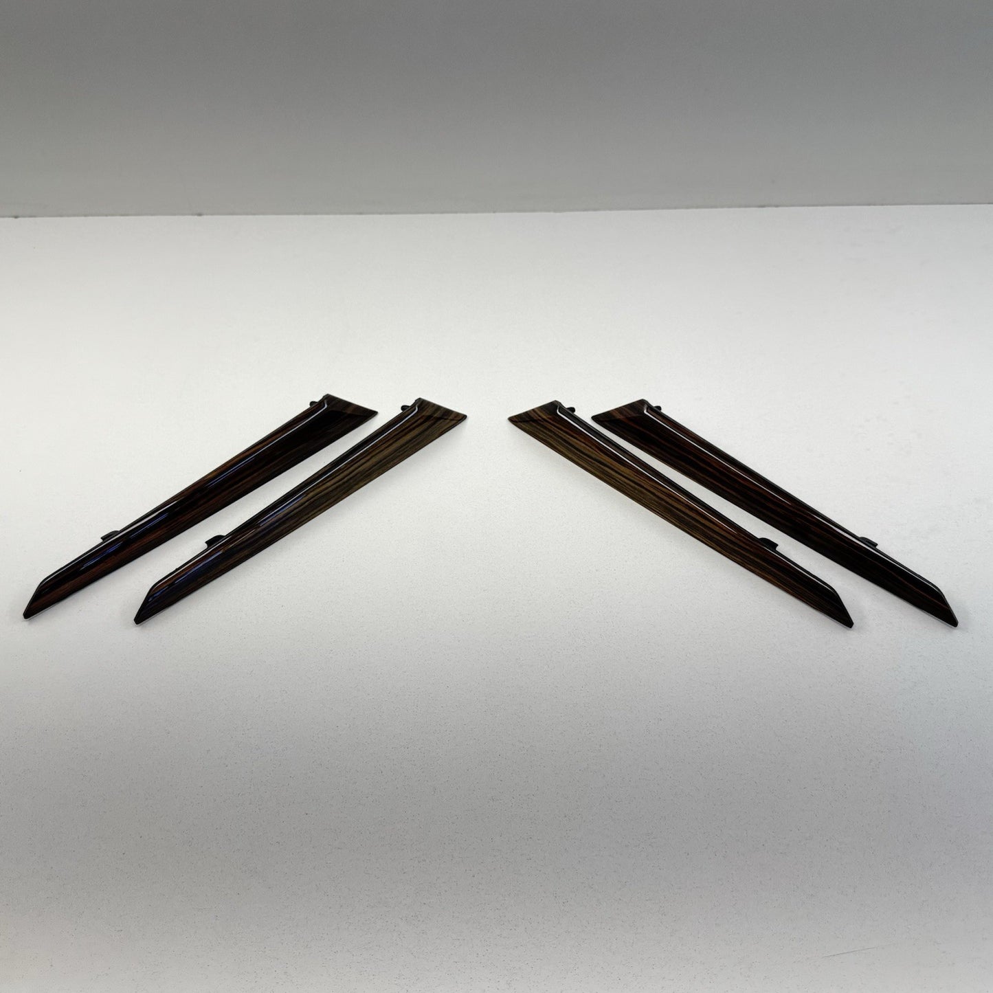 14-24 Maserati Ghibli Left Right Front Rear Door Panel Trim Set Wood Grain OEM