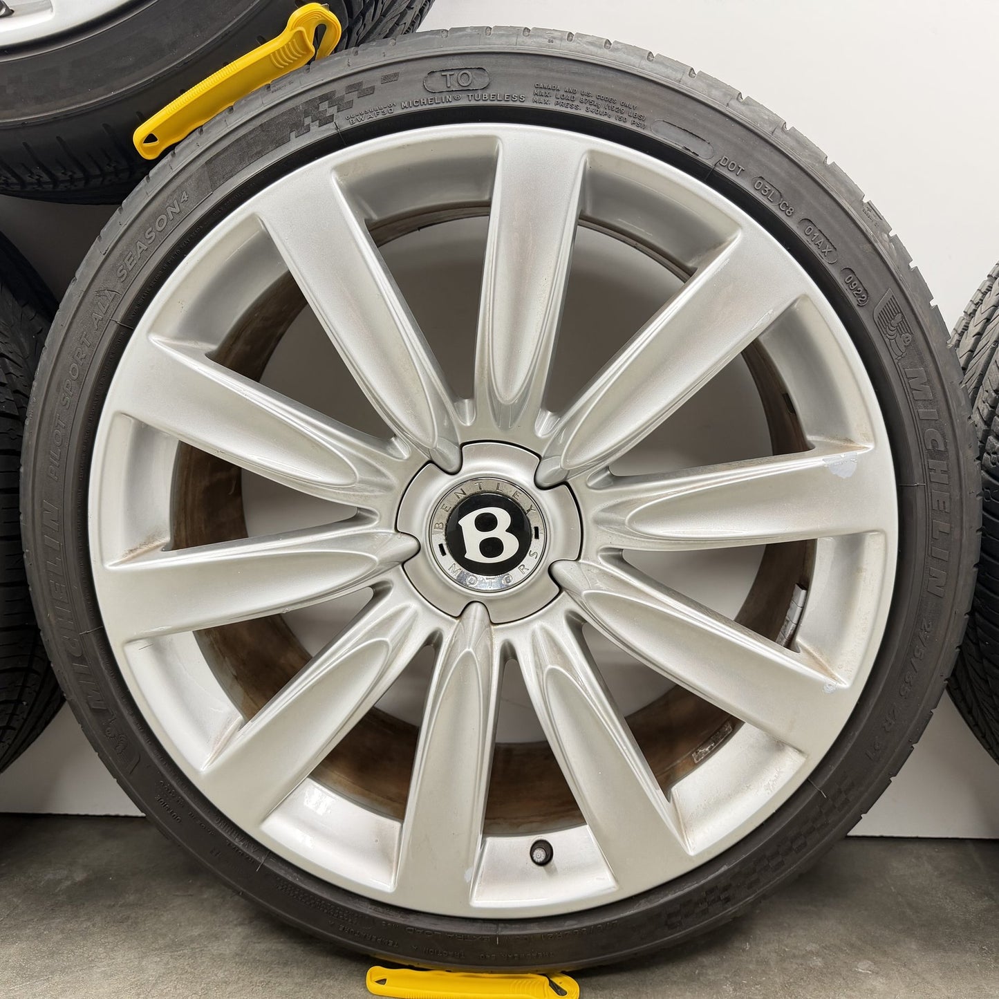 2014-2018 Bentley Flying Spur 21" Wheels Set 10 Spoke Rims & Tires Factory OEM
