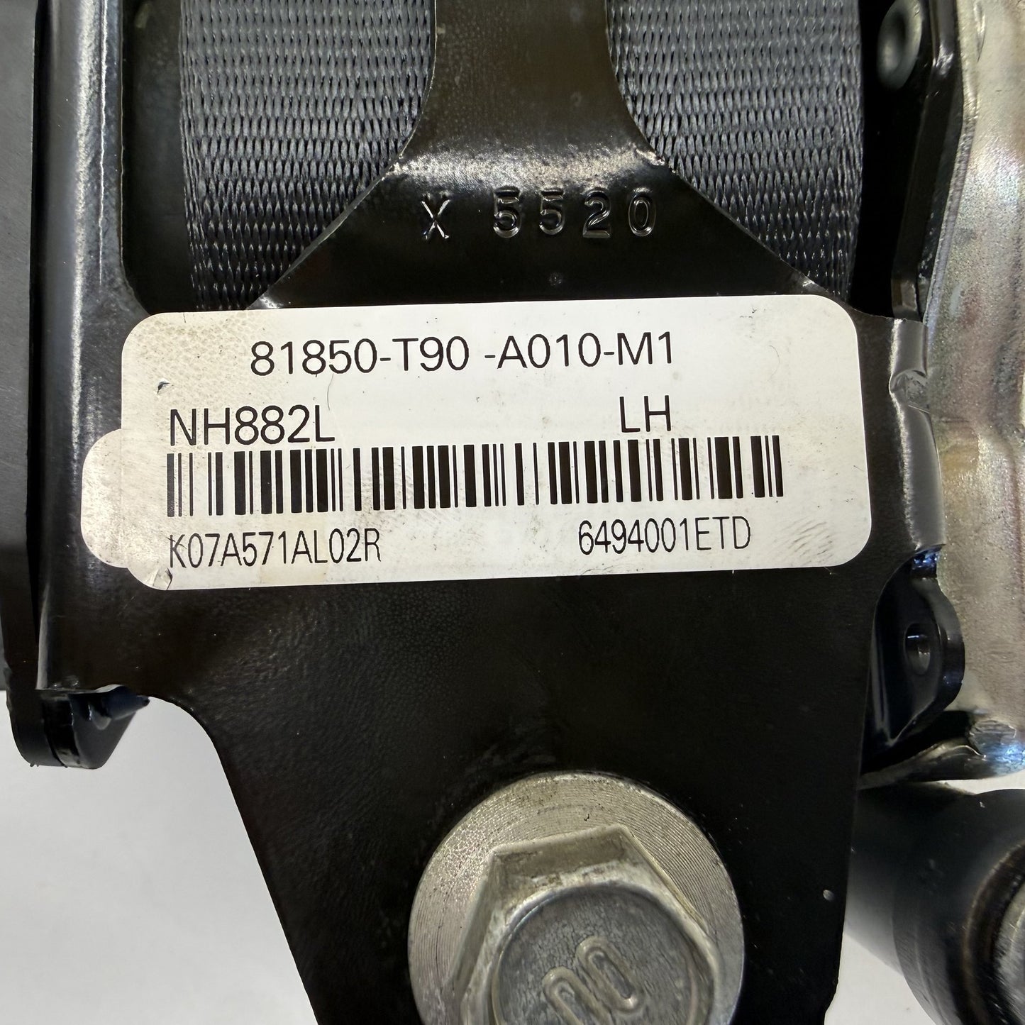 2023-2025 Honda Pilot Driver Left Front Seatbelt Seat Belt Retractor Black OEM