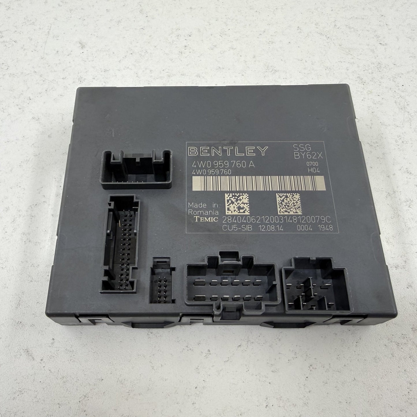 14-18 Bentley Flying Spur Seat Control Module Backrest Adjustment 4W0959760A OEM