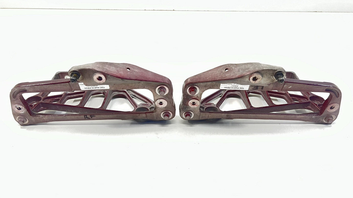 07-17 ASTON MARTIN VANTAGE FRONT HOOD HINGE MOUNT SUPPORT BRACKET PAIR OEM